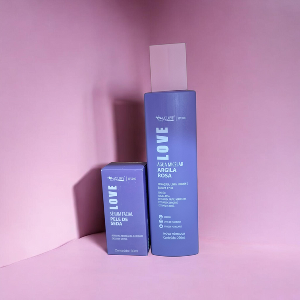 Kit agua micelar arcilla rosa y serum piel de seda