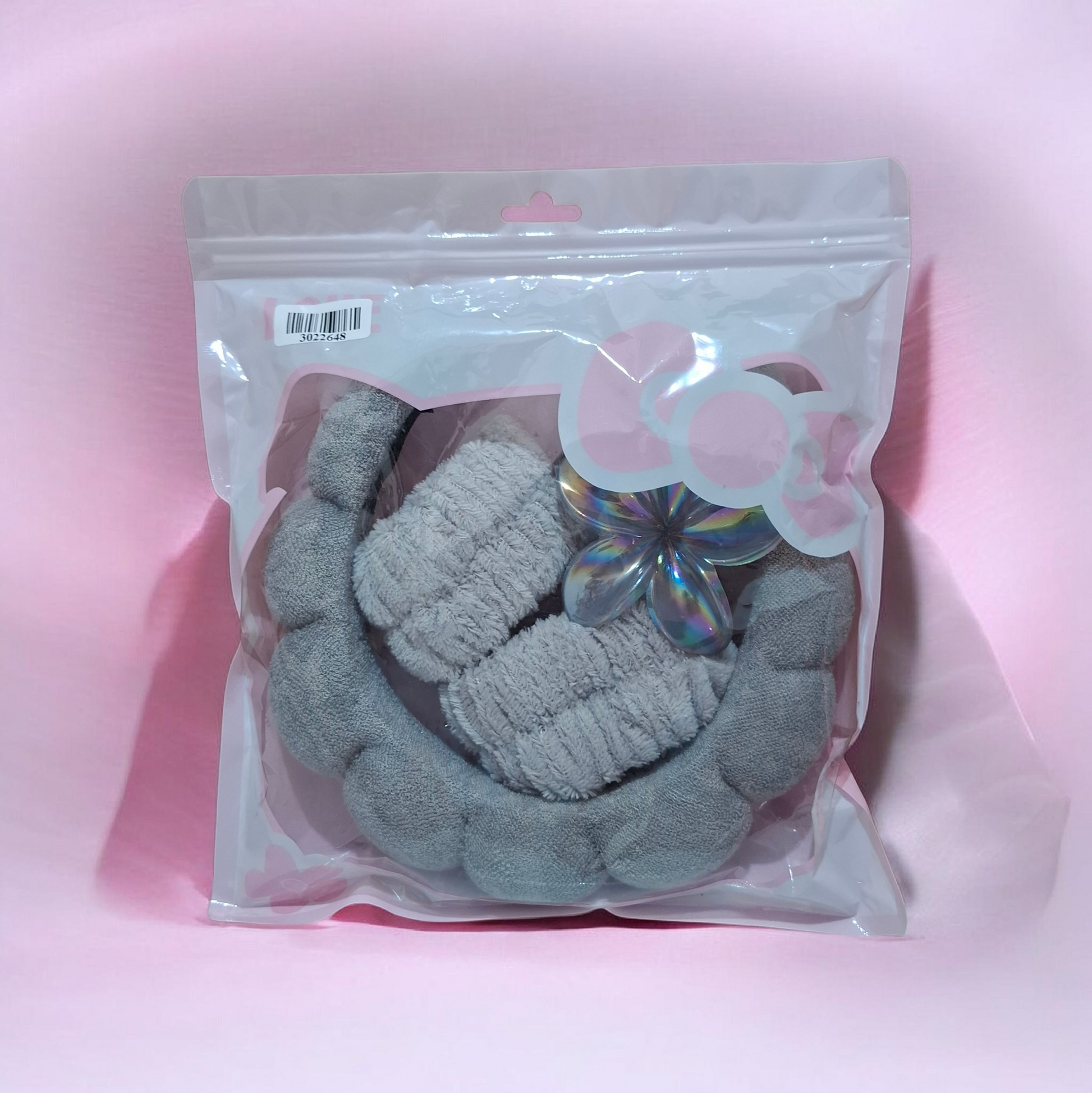 Kit vincha skin, muñequeras y pinza #440