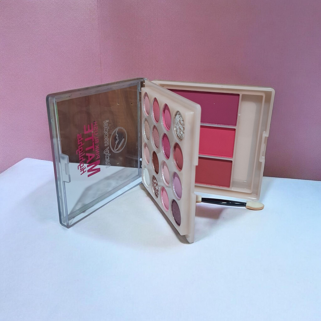 Kit paleta de sombras y rubores con espejo 01 #436