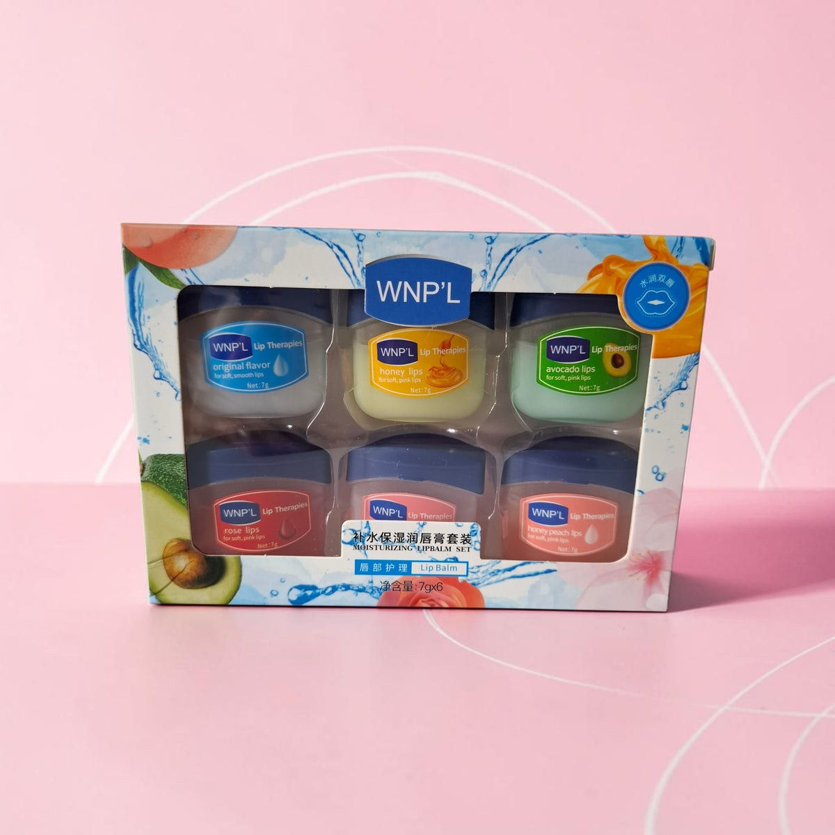 Kit de 6 balsamos hidratantes de labios #620