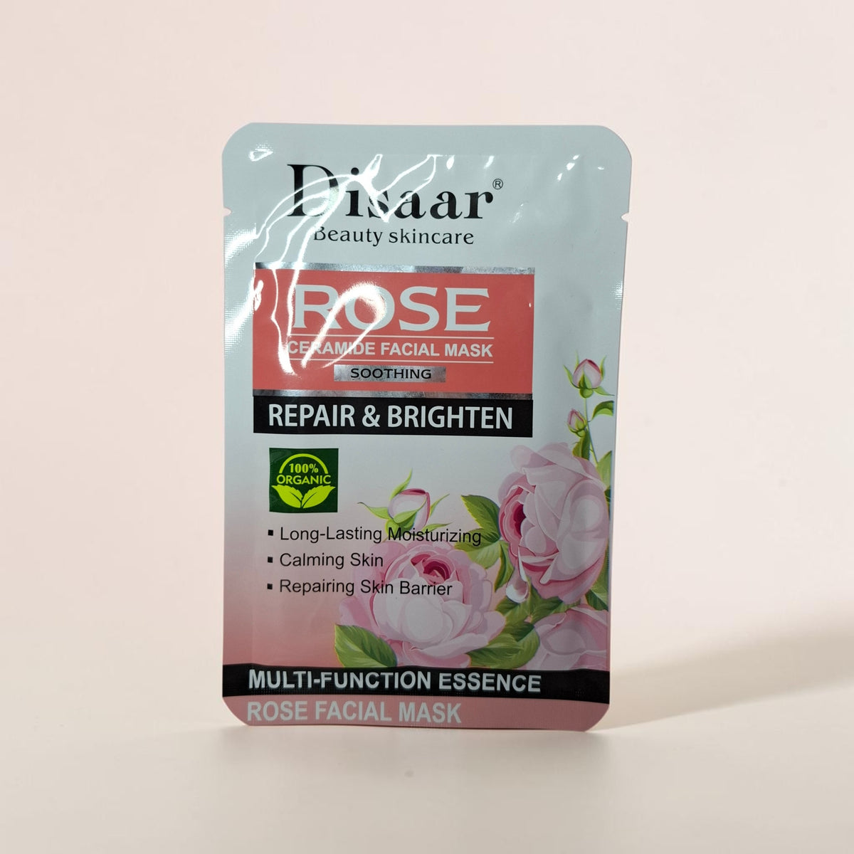 Mascarilla facial de tela rosas #641