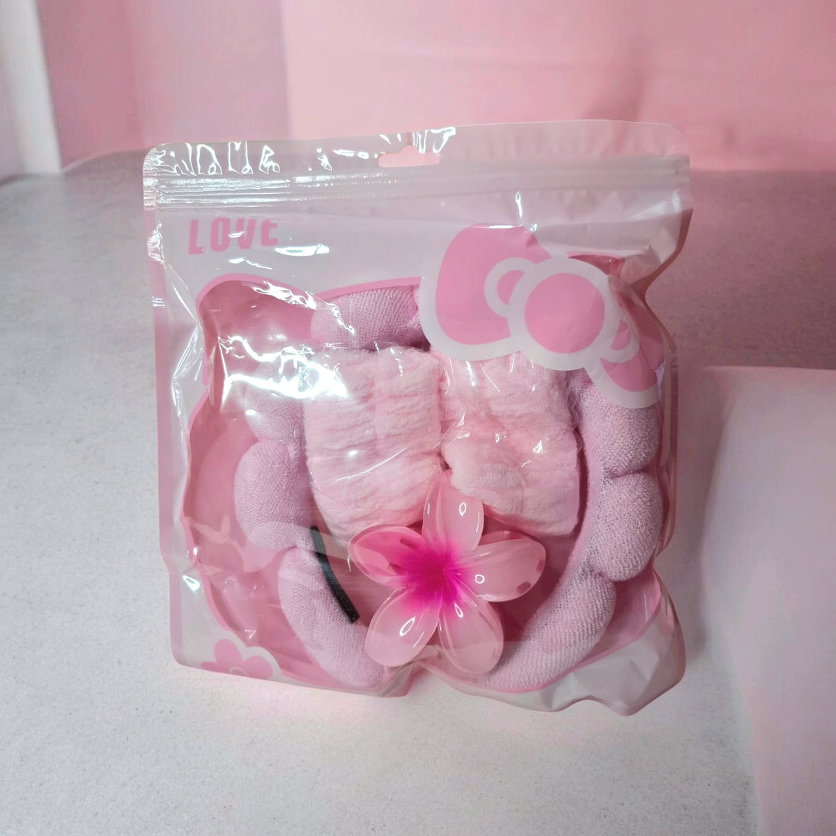 Kit vincha, pinza y muñequeras #471