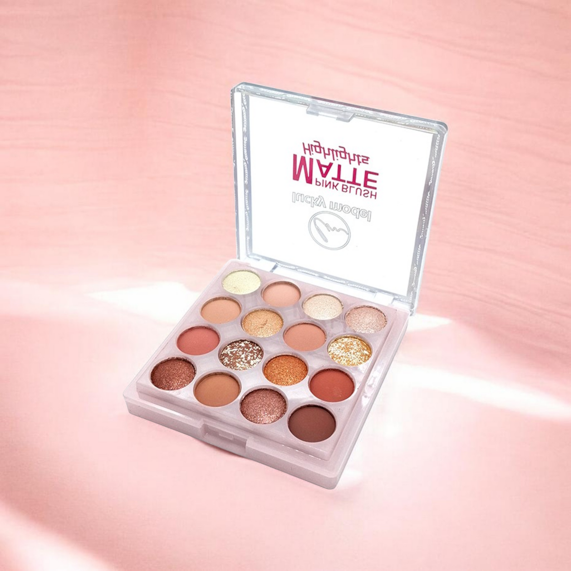 Kit paleta de sombras, rubores y espejito 02 #436