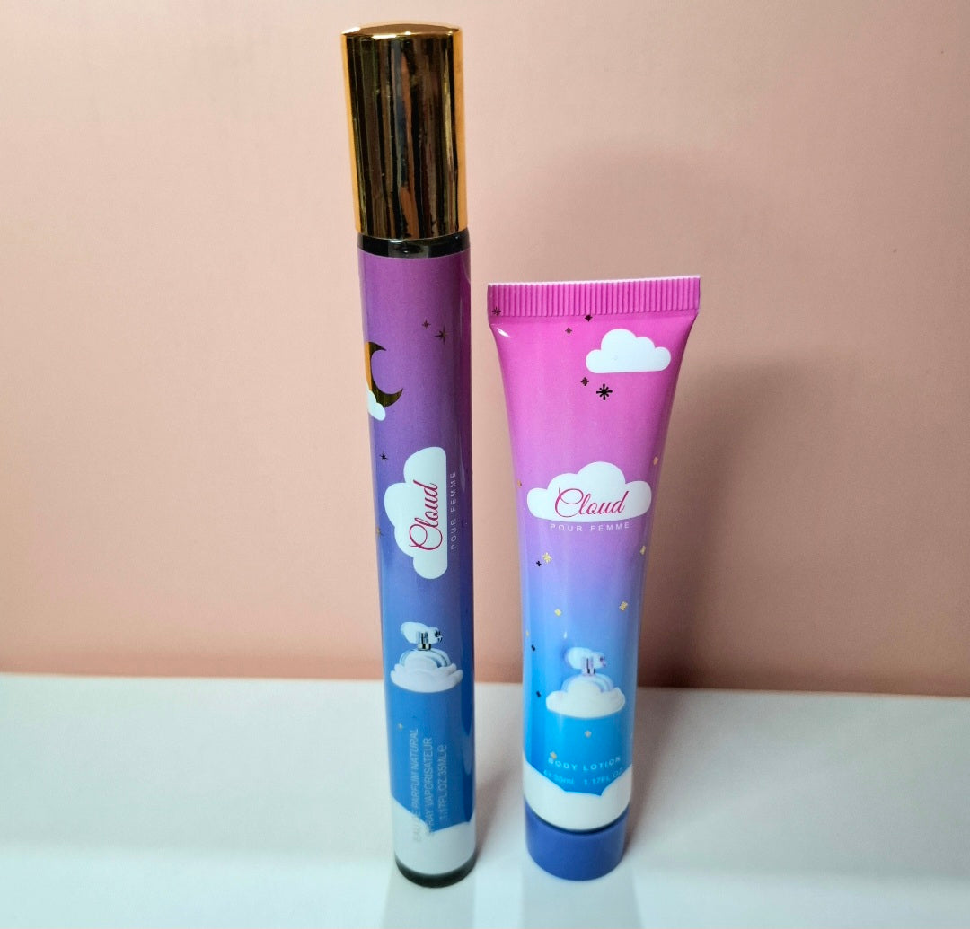 Kit perfume y crema corporal de cartera CLOUD #7