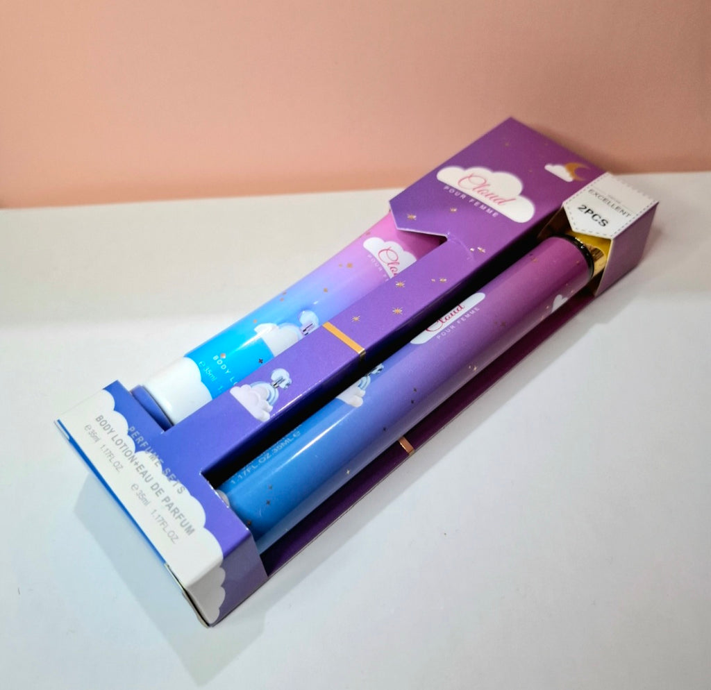 Kit perfume y crema corporal de cartera CLOUD #7