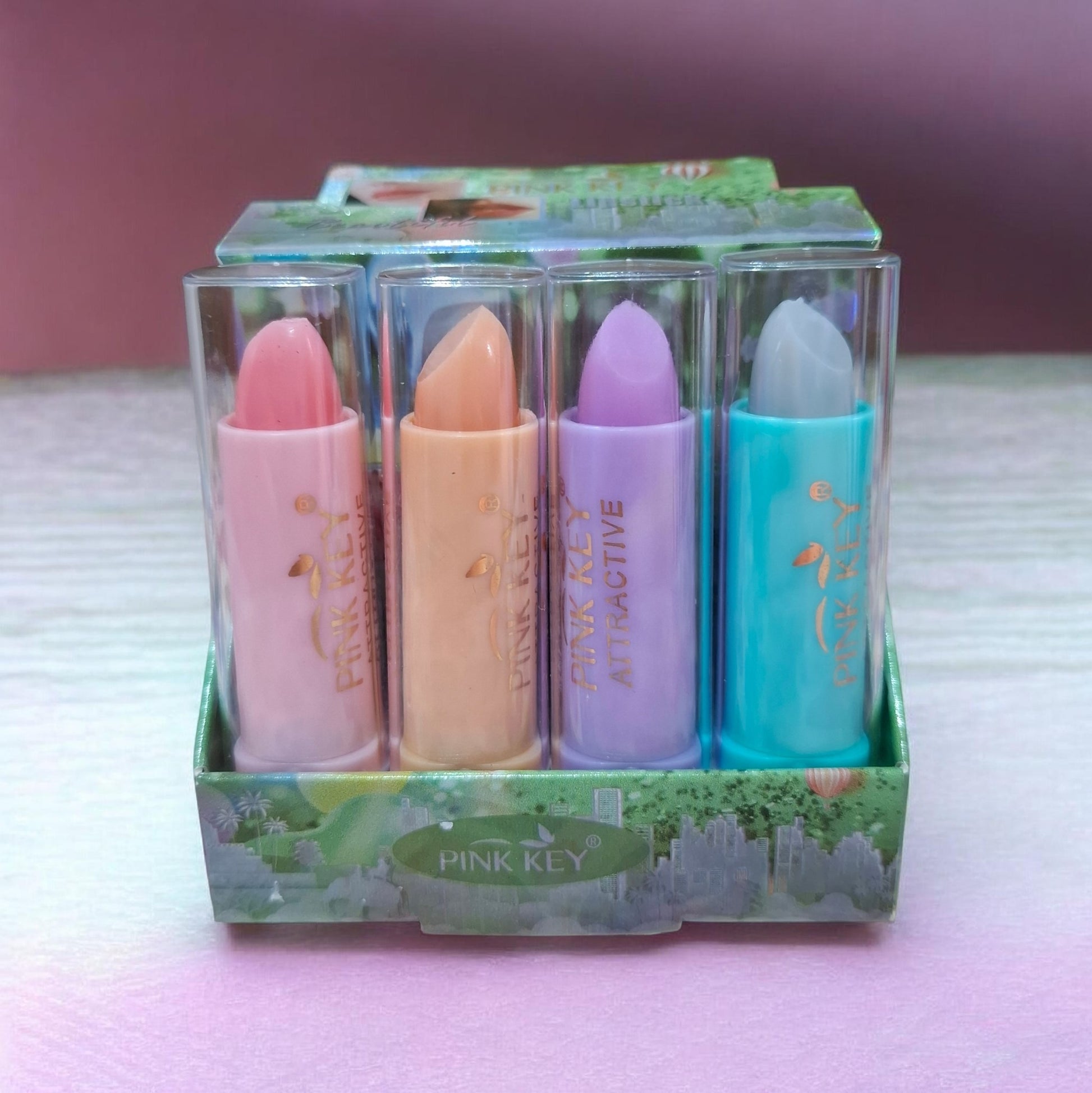 ×4 hidratante de labios Pink Key #545