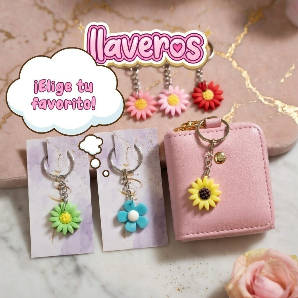 Llaveros de flores #390