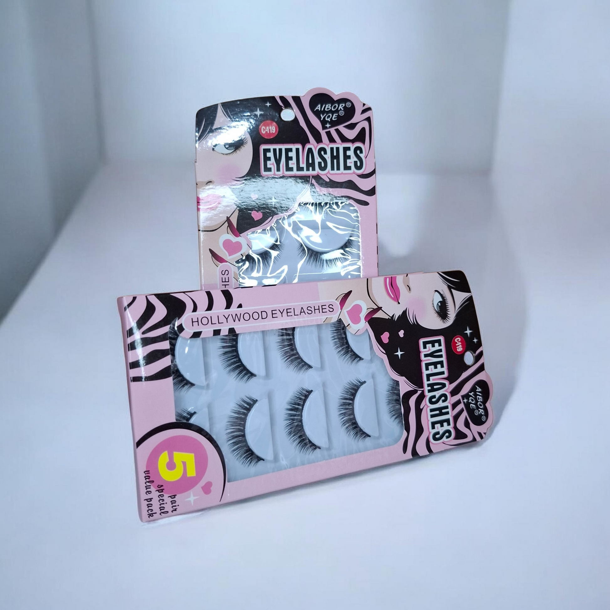 Kit 5 pares de pestañas #529